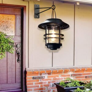 1PC Hanging Solar Lantern Outdoor Solar Light Waterproof Solar Lantern Light Solar Garden Light Solar Wall Lantern For Yard Light Color Warm Light