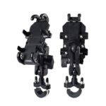 Aluminum Alloy Bike Phone Holder with Shock Absorber Bicycle Handlebar Rearview Mirror Mount for 4.7-7.1 inch Smartphones