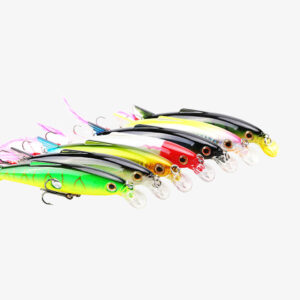 SeaKnight SK007 Minnow 16g 100mm 0.6-1.2M 1PC Fishing Lures with Feather Artificial Baits Swimbait Wobblers Minnow Fishing Lure Type #1