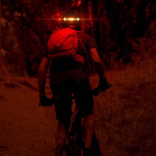 6 Modes LED Helmet Lamp 300mAh Rechargeable Battery Night Riding Direction Indicator Wireless Remote Control Cycling Taillight Color Black
