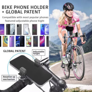 XANES Phone Holder 3.5"-7.0" Universal Phone Stand 360 Rotatable Shockproof Portable Bike Holder Phone Bracket for Bicycle Motorcycle