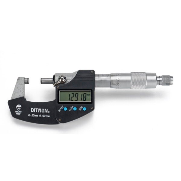 DITRON Electronic Digital Micrometer MM/IN Outside Micrometer 0.001MM High Precision Depth Micro Meter 0-25 25-50MM Model 0-25mm