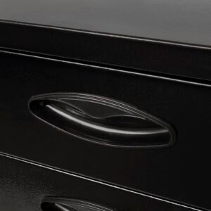 Tool box with 3 drawers metal black