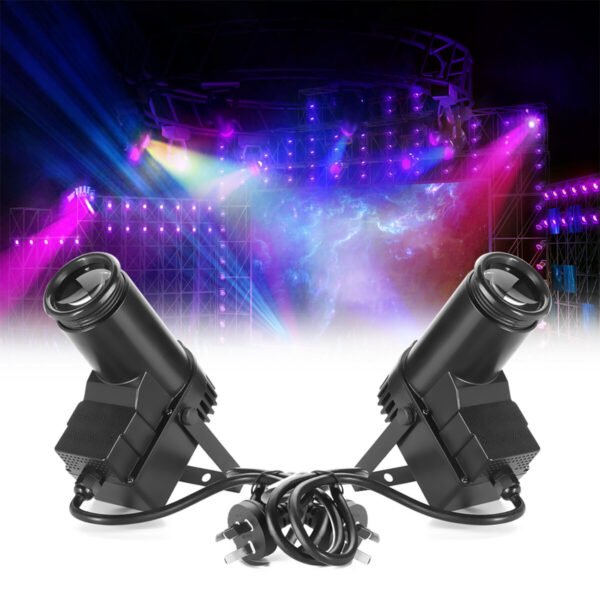 30W RGBW LED DMX512 Stage Light Pinspot Beam Spotlight 6CH For DJ DISCO Party KTV Adaptor US Plug