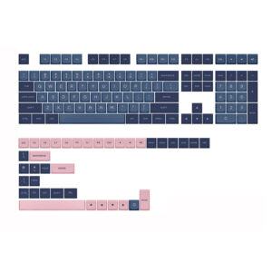 Skyloong Dark Blue Pink Mechanical Keyboard Keycaps 146 Keys PBT GK5 Profile Double Shot Fit with 61/68/84 For Gaming PC Laptop