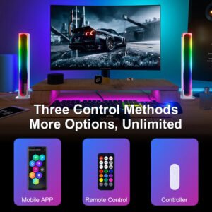 RGB LED Desktop Floor Lamp Light Bar Bluetooth APP Control Music Night Light Rhythm Atmosphere Lights for Gaming TV Room Decoration Lamp