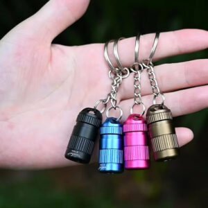 TANK007 E15 AI Outdoor Super Bright LED Flashlight Keychain Night Riding Camping Hiking Hunting & Indoor Activities Use Color Blue