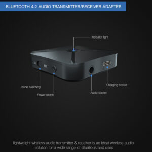 KN319 Bluetooth Receiver Transmitter 2-in-1 Wireless bluetooth Audio Adapter 3.5MM AUX Jack for Speaker TV Car PC Headphones