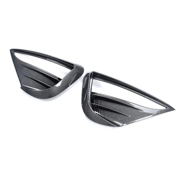 Car Fog Lights Eyebrow Exterior Trim Accessories For Tesla Model Y Fog Lamp Spoiler Blade Trim Protective Cover Woof Tooth Wind Knife Decoration Sticker Color. Gloss Black