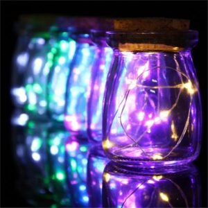 Romantic Xmas 10 LED Colours Seed Vase Lights Wedding Centrepiece Fairy Lights Color. Pure white