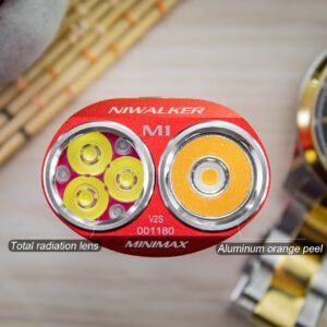 Niwalker ETmini M1 V2S 3000LM 185M Throw EDC Flashlight CW&NW Handheld with Magnetic Tailcap Type-C Rechargeable High CRI LED Pocket Clip Flashlight Power by 18350 Battery Waterproof Torch Color Black