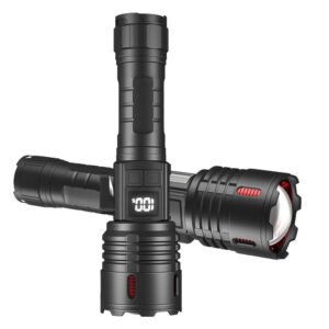 Super Bright Flashlight COB Side Light XHP70 30W LED USB-C with 26650 Battery 16000 Lumen Outdoor Emergency 6 Modes Zoomable Torch Design For Outdoor XHP70