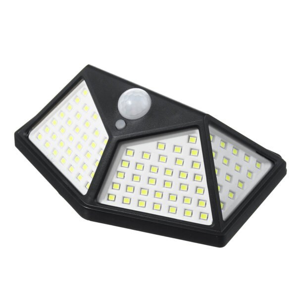 100 LED Solar Power Waterproof IP65 PIR Motion Sensor Solar Light Outdoor Garden Lamp Light Color White Light