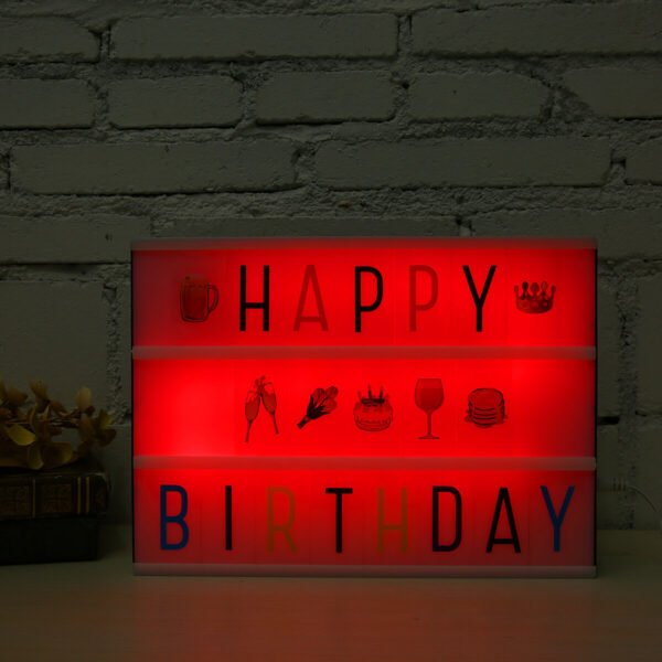 USB A4 7 Color Light Box With Remote Control Home Party Wedding Lamp Decor