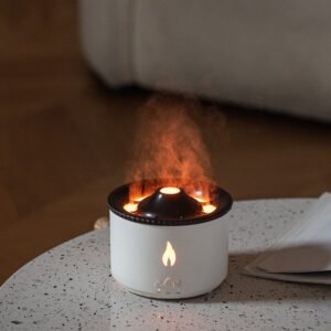 360ml Volcanic Flame Aroma Oil Diffuser Jellyfish Smoke Ring Air Humidifier Ultrasonic Atomizing Sprayer As Christmas GiftStandard