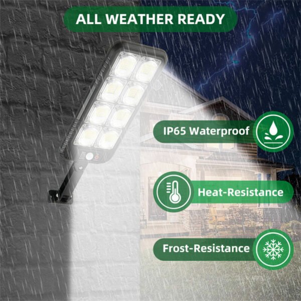 100/200LED COB Motion Sensor Solar Outdoor Light IP65 Waterproof Motion Sensor Security Light LED Solar Powered Motion Sensor Light Remote Control Warm/White for Patio Garage Yard LED Quantity 100LED