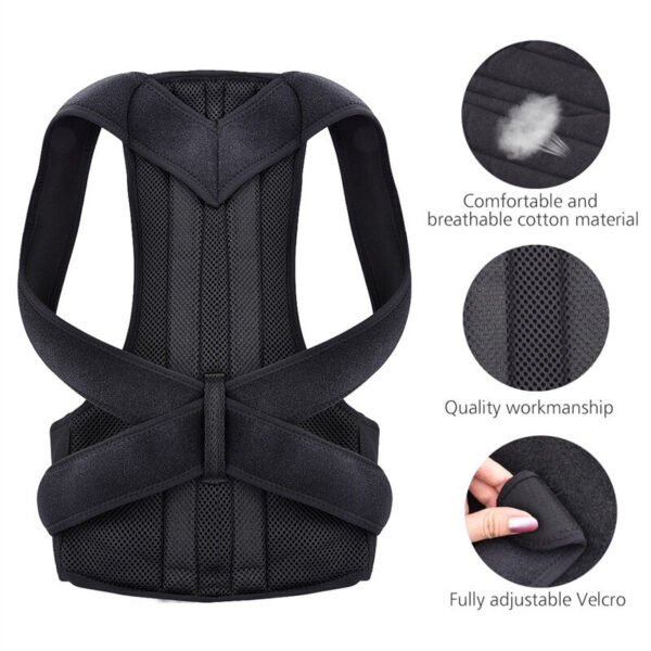 Adjustable Back Support Belt Back Soft Posture Corrector Shoulder Lumbar Spine Support Back Support Protective for Body Recovery Size 4XL