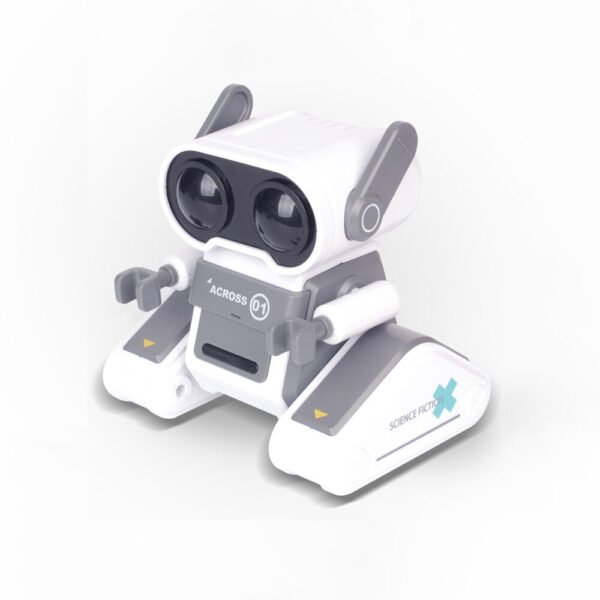 JYX001 Remote Control Robot 2.4Ghz Wireless 6-Wheel Drive 360 Omnidirectional Light Music Dancing Robot Toys for Children Color Black