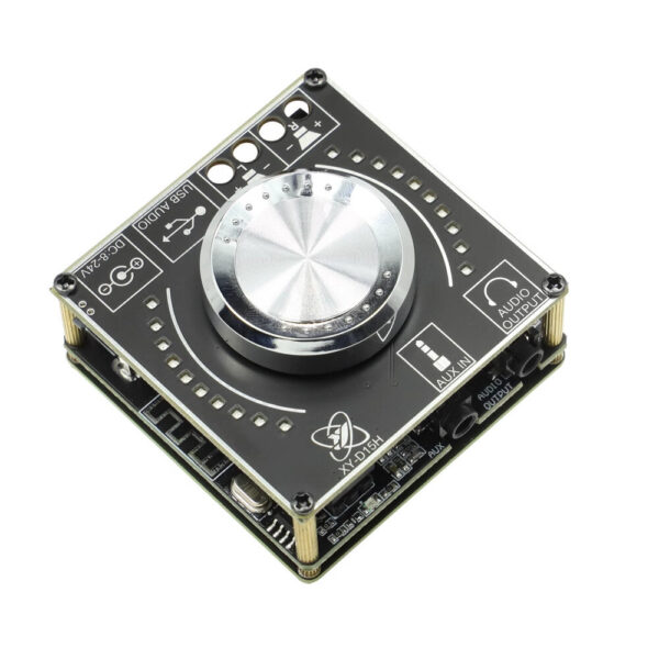 XY-D15H DC8-24V Stereo BT Audio Amplifier Board Module Digital Amplifier with Spectral Volume 2X10W/15W/20W
