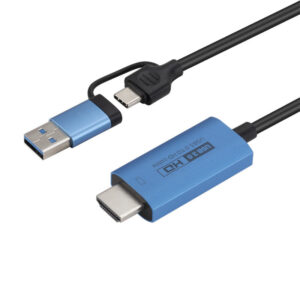 Type-C to HDMI Converter USB-C to HDMI Extension Conversion Core Line for External Graphics Card Mobile Phone Computer Type U+C to HDMI(Big Shell)