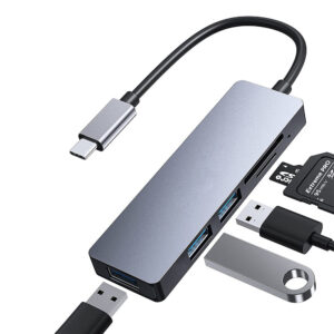 5 in 1 Type-C Docking Station 5Gbps USB-C Hub SD/TF Card Reader USB3.0 2.0 PD Splitter Adaptor for PC Computer
