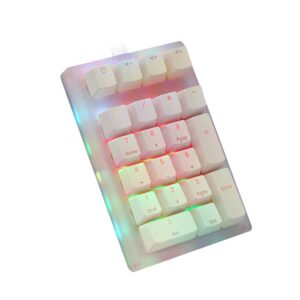 Womier 21 key K21 Pad Mechanical Keyboard 20% Numpad PCB CASE Hot Swappable Switch Support Lighting Effects With RGB Switch Led Color White