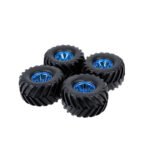 4Pcs Austar Wheel Tires Plastic Wheel Rims for 1/10 RC Crawler HSP HPI Car Parts Color Blue