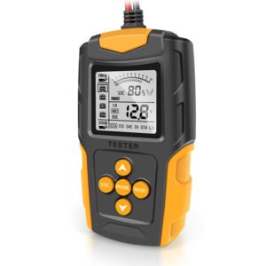 12V/24V Car Battery Tester LCD Battery Analyzer Test Tool Digital Analyzer Tester for Car Truck Motorcycle SUV Boat and More Color. Red Plug EU/US Plug