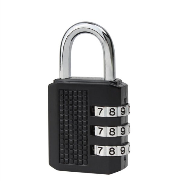 Zinc Alloy Miniature Combination Lock 532510mm Black Secure Luggage Pouch Storage High-Quality Durability