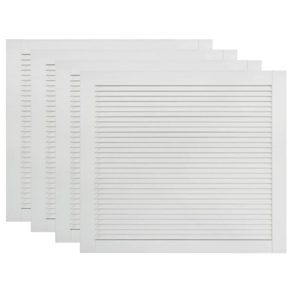 Louver doors 4 pcs 39.5x49.4 cm solid pine white