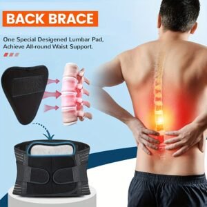 Sport Belt Comfort Anti-Skid Ergonomic Design Waist Spine Protection for Herniated Discs Sciatica Sports Injury Recovery with Lumbar Pad Size M