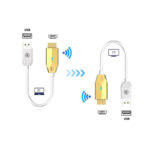 Bakeey Wireless HD Transmitter and Receiver Kit Extender Display Adapter for Streaming Video and Audio to Monitor from Laptop/Pc/Tv Box/Projector Color Gold
