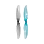 4 Pairs Gemfan 75mm 2-Blades 1.5mm Hole PC Propeller for CRUX3 1S ELRS RC Drone FPV Racing Color. Transparent Gray