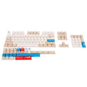 134 Keys Soymilk PBT Keycap Set Cherry Profile Sublimation Custom Keycaps for Mechanical Keyboards