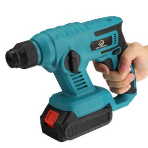 VIOLEWORKS 21V 20mm Electric Brushless Impact Hammer Electric Drill Rechargeable Woodworking Maintenance Tool W/1pc/2pcs Battery EU Plug Battery One Battery