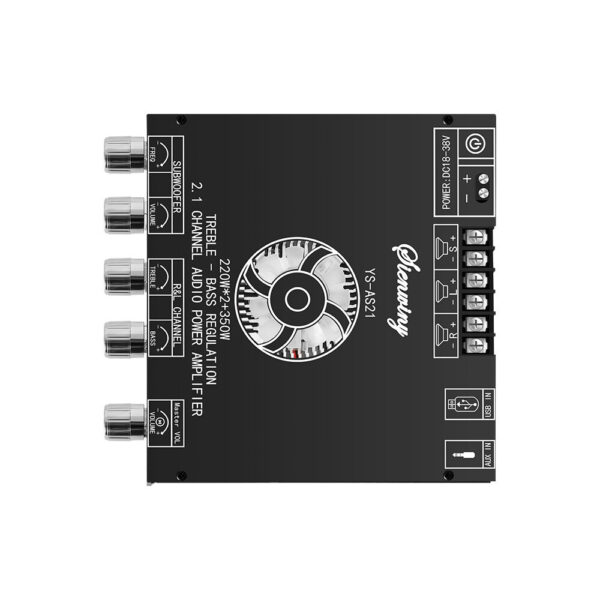 YS-AS21 2.1 Channel bluetooth 5.1 Digital Power Amplifier Board 220W2+350W High Low-pitched Subwoofer Amplifier Module Board