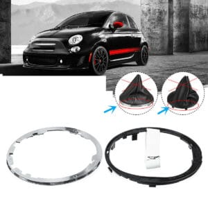 Gear Stick Lever Boot Gaiter Plastic Shift Knob Dust Ring Frame For Fiat 500C 2007-2015