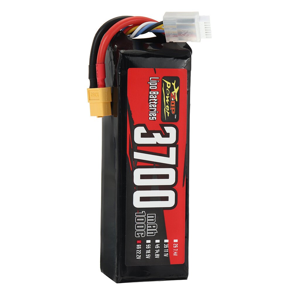 be4b80a4-6867-48ff-ba59-a04c1f0c26a0-1.jpg ZOP Power 6S 22.2V 3700mAh 100C 82.14Wh LiPo Battery XT60 Plug for RC Car