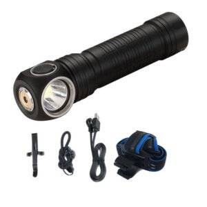 SKILHUNT H300R XHP50.2 2500LM L-shape 18650 Flashlight LED Headlamp USB Magnetic Rechargeable IPX8 Waterproof Strong Mini Torch Type CW-6500K Color Black