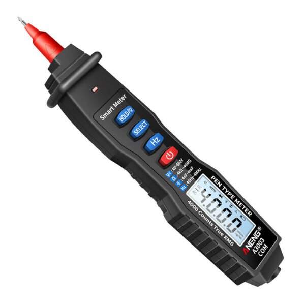 ANENG A3003 Digital Pen Multimeter Professional 4000 Counts Smart Meter with NCV AC/DC Voltage Resistance Capacitance Testers Color Black