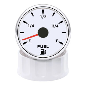 2'' 52mm Professional Automotive Oil Level Gauge with 0-190 Resistanc Pointer Display Waterproof Fuel Level Meter + Sensor for Marine Boat Car Boat with Colorful Backlight Type Type A