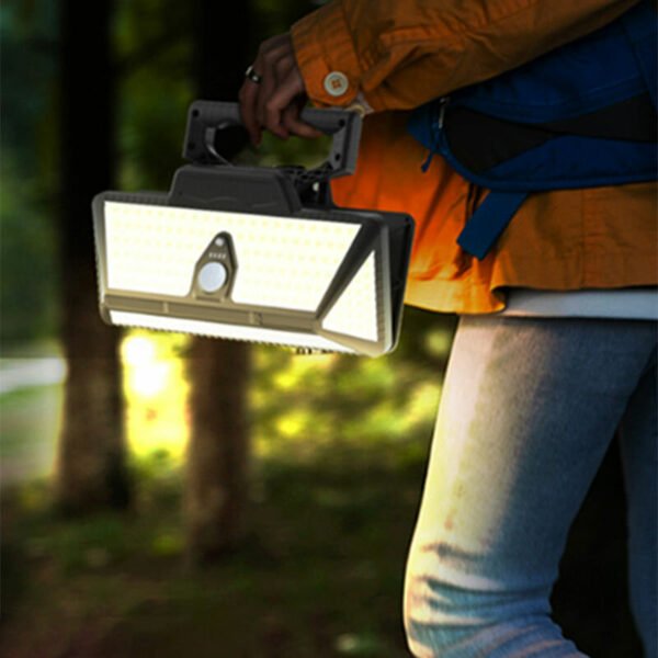 Outdoor Solar Pathway Waterproof Clip-on Outdoor Camping Light Motion Sensor Lamp Fence Deck Tent Garage Solar Garden Light Color 6000mAh