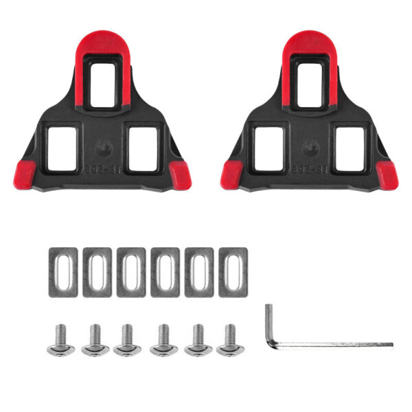 2 Color Road Bike Pedal Cleat 6 Lightweight Bicycle equipment Color Red