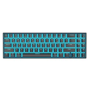 Royal Kludge RK71 71 Keys Mechanical Gaming Keyboard bluetooth3.0 Wireless USB Wired Dual Mode ICE Blue LED Backlight Gaming Keyboard Switch Blue Switch Color Black