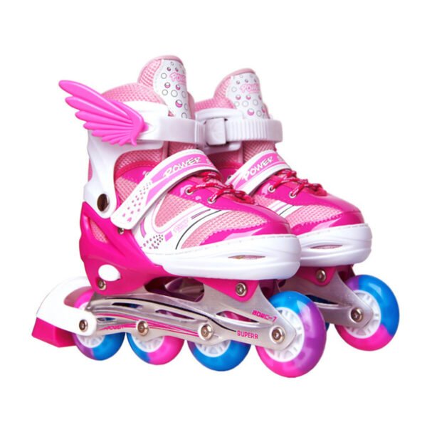 Kids Skates Children Roller Skates Flash PU Full Flash Adjustable Adult Children Roller Skates Gifts Type #1