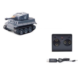 Happy Cow 777-215 2.4G 4CH Mini Radio RC Car Army Battle Infrared Tank with LED Light RTR Model Toy Color. Grey