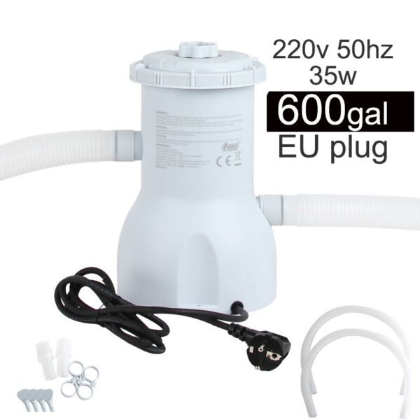 [EU Direct] 530GAL 220V Electric Pool Pumps Above Ground, 220V-240V Reusable Swimming Pool Water Purifier, 35W 530GAL/H Swimming Pool Pump Kit, Suitable for Filtering Substances in Swimming Pools, Fish Ponds