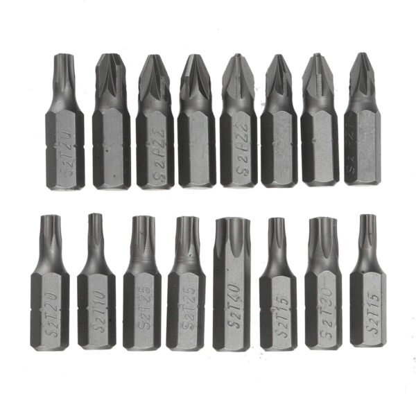 17PCS Socket Screwdriver Metal L-shaped Angle Head Twin Wrench Driver Torx Pozidriv Bit