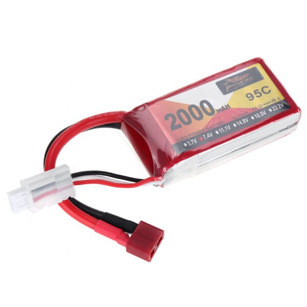 ZOP Power 7.4V 2000mAh 95C 2S LiPo Battery T Deans Plug for HSP RGT 18000 RC Car