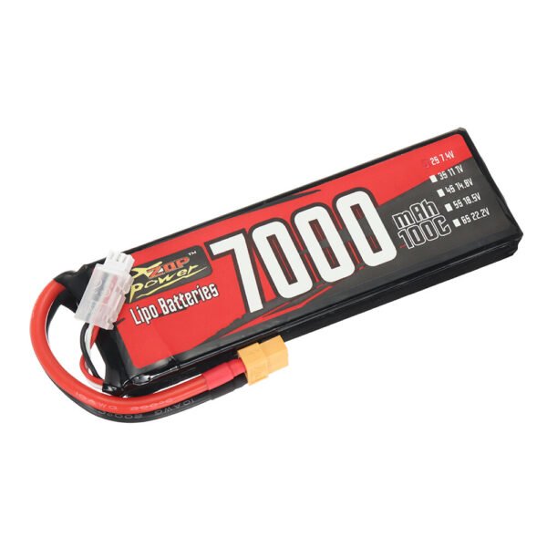 ZOP Power 7.4V 7000mAh 100C 2S 51.8Wh LiPo Battery XT60 Plug for RC Car